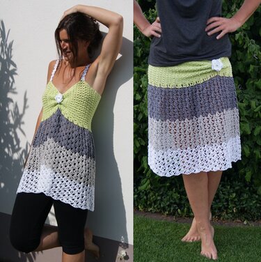 Shirt n' Skirt YOUR CHOICE (Gr. S/M und L/XL - leicht an alle Größen anzupassen) - Häkeln