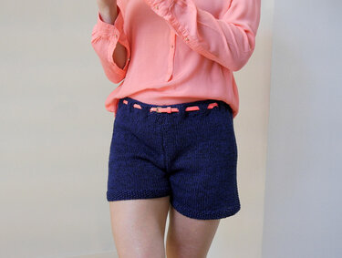 Strickanleitung - Shorts - kurze Hose  - DARK BLUE - No.171