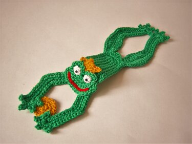 Häkelanleitung Lesezeichen Froschkönig