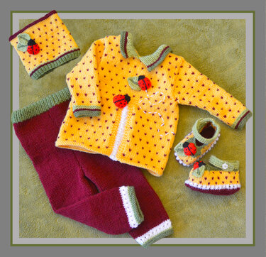 Granadilla Ladybug Baby Set - Knitting
