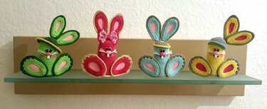 Anleitung Amigurumi „Witzige Bunte Häschen„ 8 cm ohne Ohren 14 cm mit Ohren - Häkeln