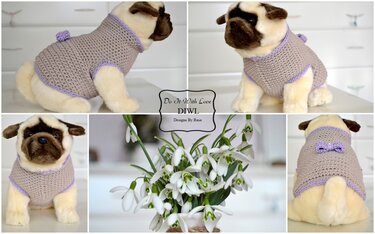 Häkelanleitung Hundepulli in allen Größen / E-Book