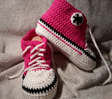 Häkelanleitung Sparpaket Hausschuhe, Turnschuhe Gr. 34/35, 36/37, 38/39, 40/41