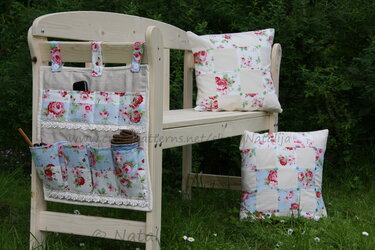 Nähanleitung für Stuhl / Bett: Utensilo und Kissen