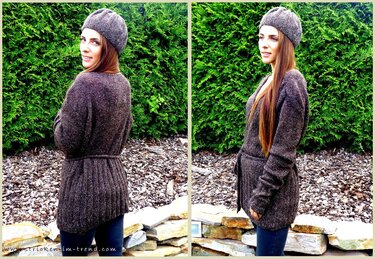 Strickanleitung für Weste / Wickelweste und Barett | Weste#Barett#RiffRaff