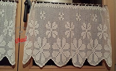 Gardine Bume, Filet-Häkelanleitung