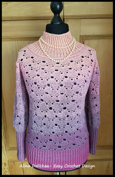Bella Rosa- Vintage Pullover - Häkeln