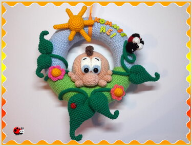 Häkelanleitung Türkranz "Guck,Guck"