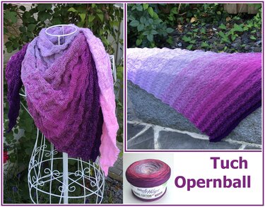 Tuch "Opernball" mit 1 Woolly Hugs BOBBEL-COTTON stricken