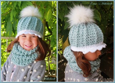 Häkelanleitung Set Mütze und Loop ++ First snow ++ alle Größen
