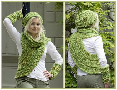 Asymmetrischer Bolero Stricken