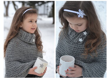 - DILARA - Poncho mit Kragen, für alle Größen häkeln, Kuschelponcho fürs ganze Jahr