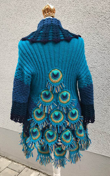 Peacock Feather Jacket - Crochet