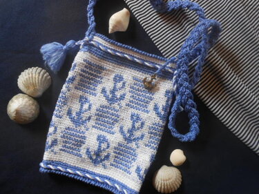 Häkelanleitung Tasche "Anker"