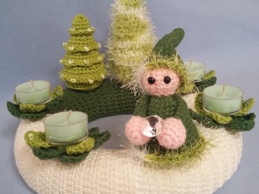 Häkelanleitung Adventskranz Waldwichtel