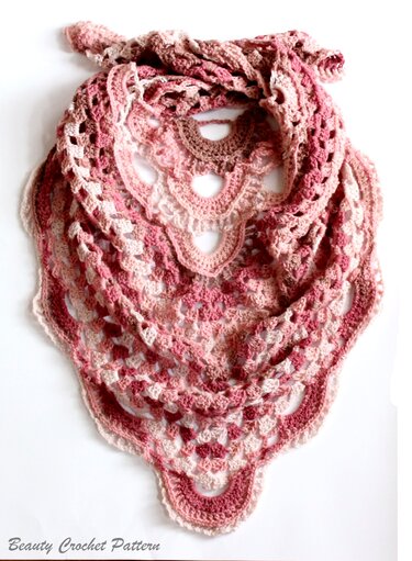 Crochet Triangle Scarf