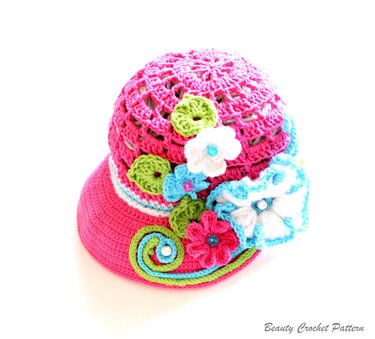 Newsboy Summer Hat - Crochet