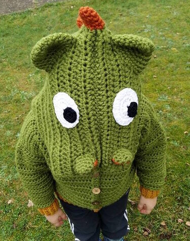 E-Book "Dragon-Jacket" size newborn up to age 8 years - Crochet
