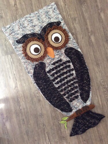 Häkelanleitung Decke "Eule"