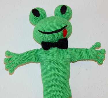 Häkelanleitung Handpuppe Frosch