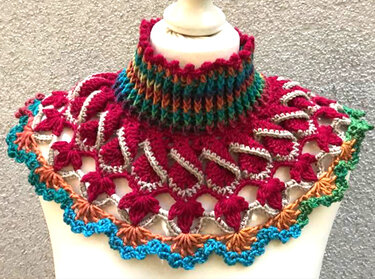 wunderschöner Kragen "Wollcalli" - Häkeln