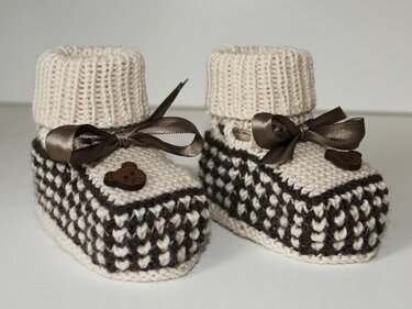 Strickanleitung Babyschuhe, Booties, Sohlenlänge ca. 11 cm