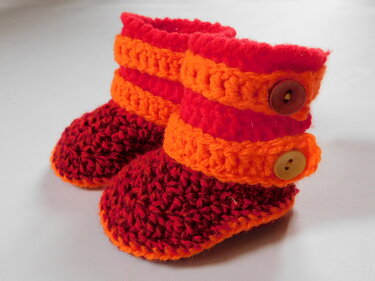 **Häkelanleitung** Baby Stiefelchen "HerbstLiebe" - Bild 2