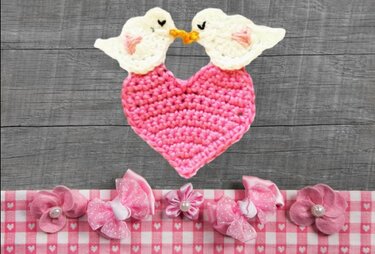 Heart Crochet Appliqué Pattern