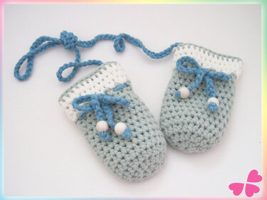 Häkelanleitung: Baby Fäustlinge häkeln (0 - 1 Jahre)