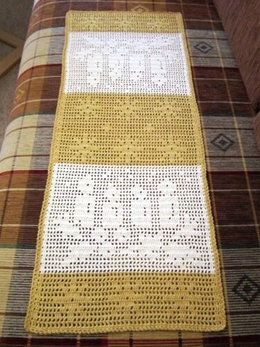 Häkelanleitung für Tischläufer # Advent #  Weihnachten