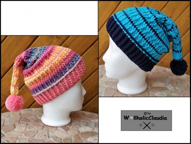 Häkelanleitung Zipfelmütze mit Bommel