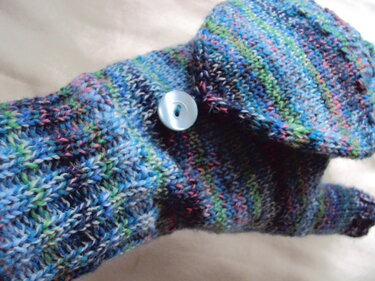 Marktfrauenhandschuhe Stulpen mit Klappe - Stricken