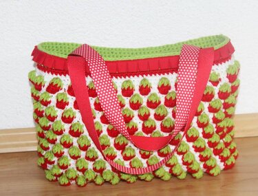 Erdbeertasche - Häkeln