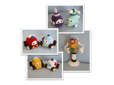 Häkelanleitung Knuddelfahrzeuge im Häkelset