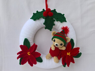 Türkranz Winterbärchen - Häkeln