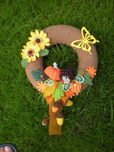 Türkranz Herbstdeko - Häkeln