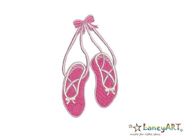 Stickdatei "Ballettschuhe" Pes Format (Deco, Brother, Babylock)  - Sticken