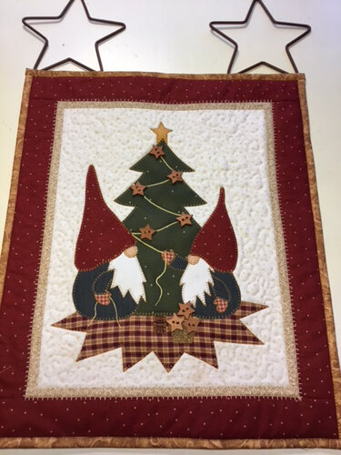 Wandquilt °Wichtelwork" ca.35 x 42 cm - Nähen