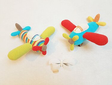 Häkelanleitung Flugzeug Kunterbunt