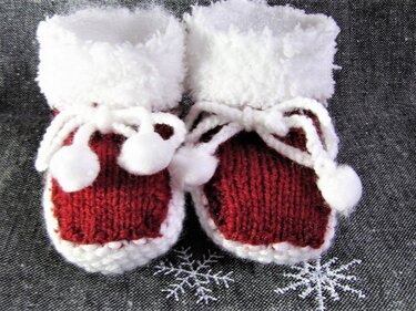 Strickanleitung Babyschuhe-Snow