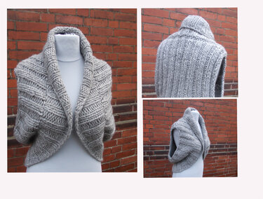 Strickanleitung für Bolero-Weste, auch Schlauchschal, one size, No777