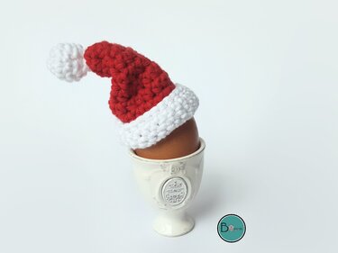 Häkelanleitung Eierwärmer Nikolausmütze 