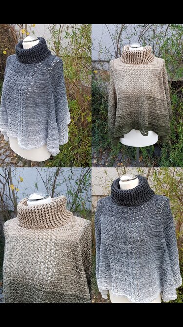 Poncho-Set "Obendrüber 1+2" - Häkeln