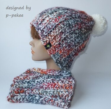 Big-Cosy-Ripp - gehäkelte Mütze / Schal oder Loop/Stulpen - Bild 2