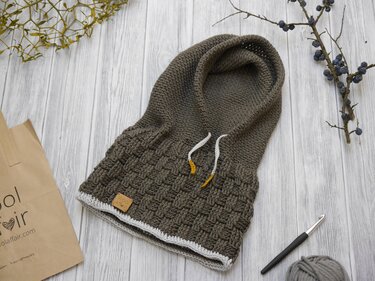 Crochet Pattern - Hooded Scarf SCOODY - No.184E - Image 4