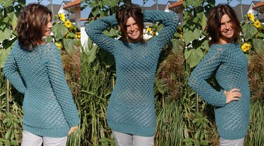 Long-Pulli Popcorn (Gr. S/M - L/XL) - Häkeln