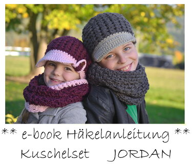 - JORDAN - Dachmütze und Loop, Unisex  für Kinder und Erwachsene, alle Größen - Häkeln