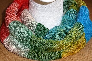 Patchwork Loop gestrickt - Stricken