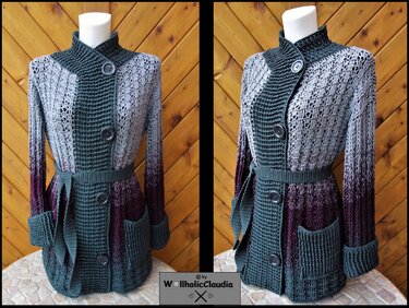 Häkelanleitung Jacke Damenjacke " Hüttenzauber"