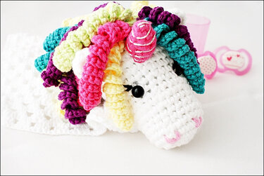 Einhorn Schnuffeltuch häkeln - Bild 2